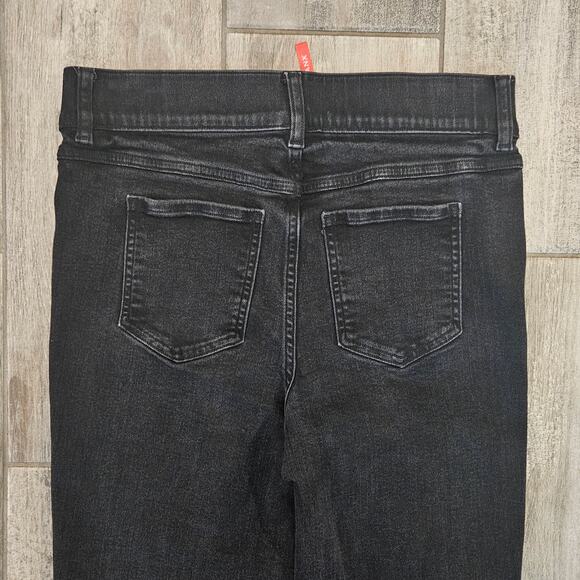 Spanx Bootcut Jeans Womens Size M Black Pull On Stretch Denim Slimming Comfort - Picture 7 of 11